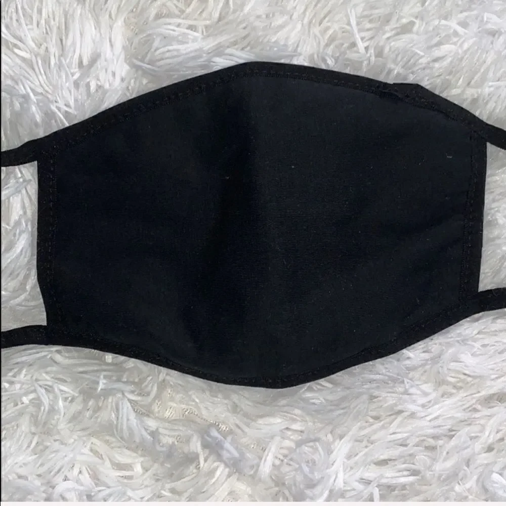 Unisex Black Cotton Face Mask